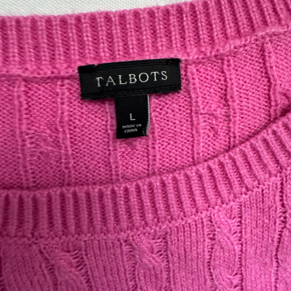 Talbots Cable Pullover Large - image 2